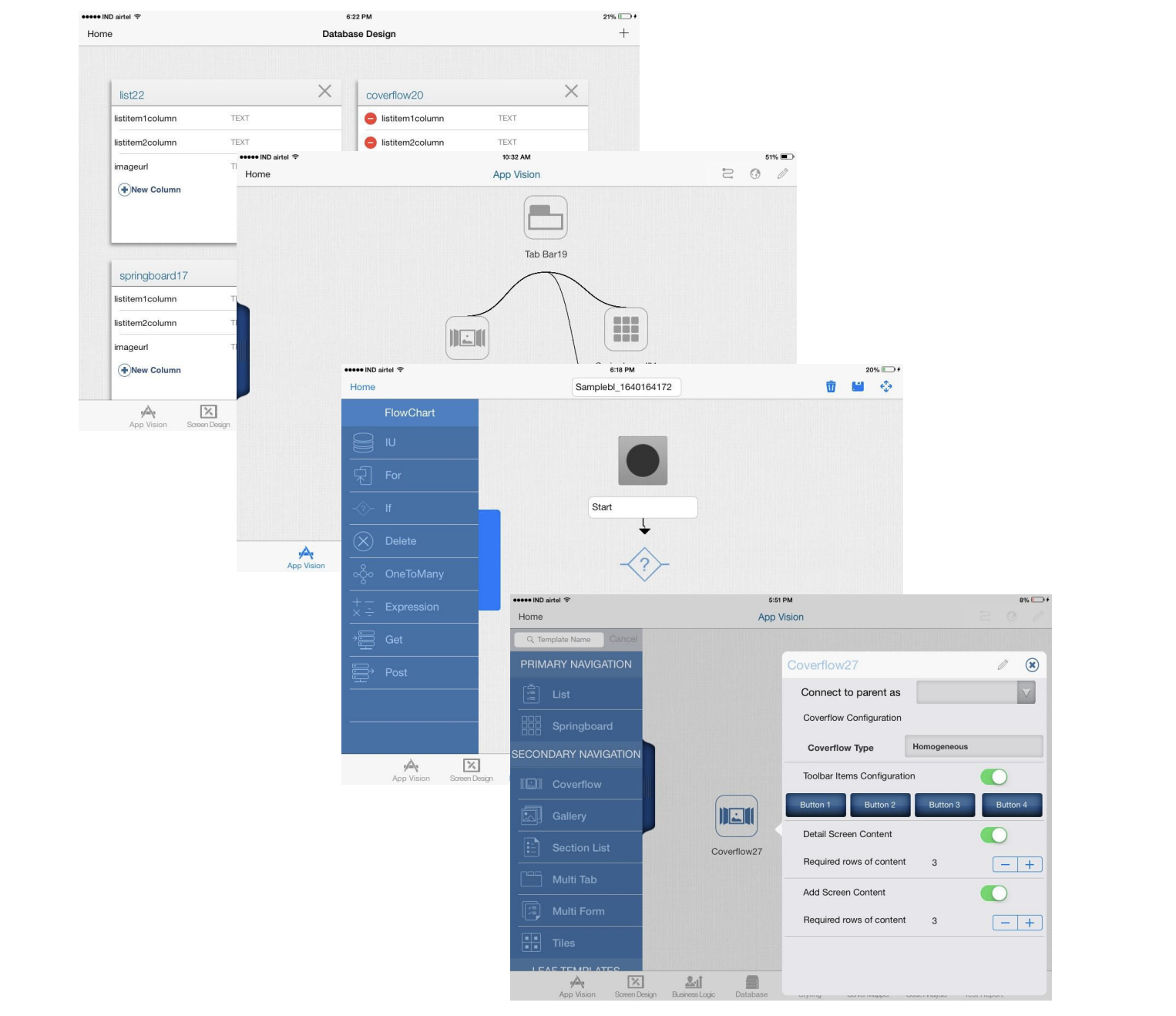One Mobile Studio — a No-Code app builder — No-Code · Enterprise Tooling case study by Anjani Varma